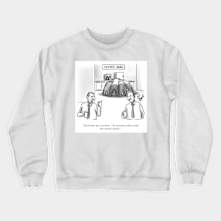 Classic Office Coffee Scrum Cartoon Crewneck Sweatshirt